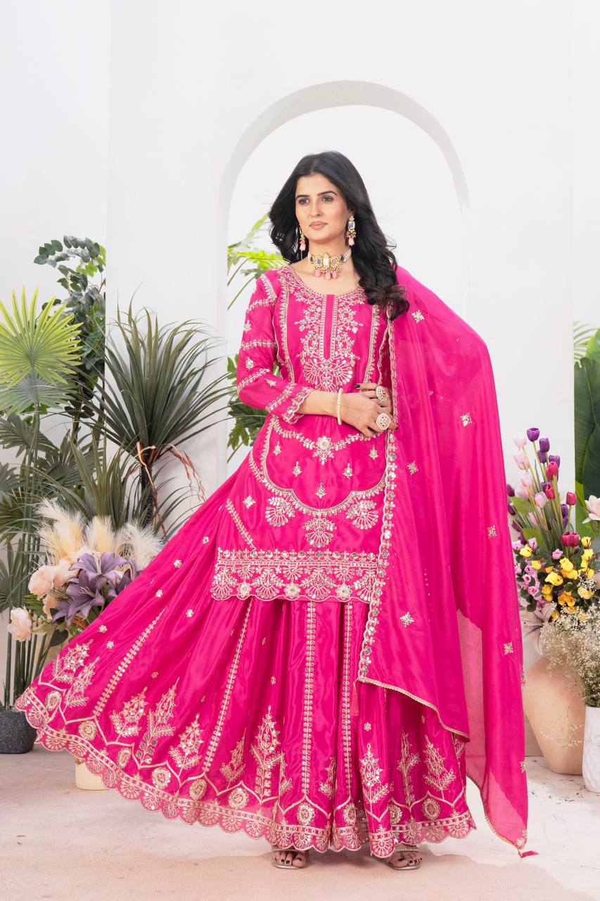 The Rani Pink Ceremonial Heritage Gharara
